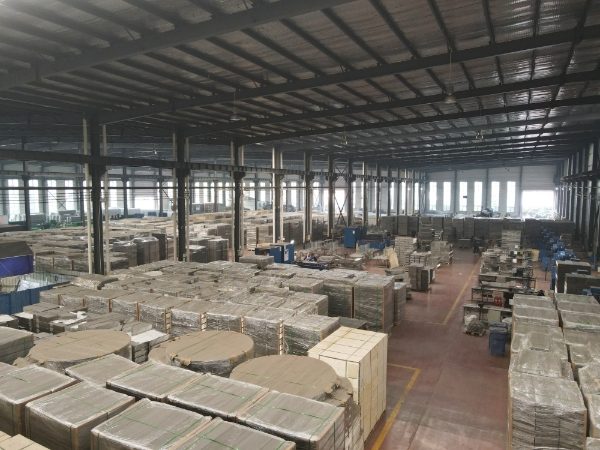Many column internals and packing are placed in the warehouse.