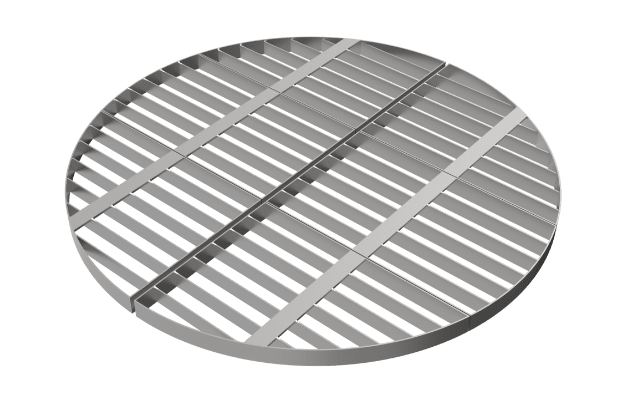 Metal welded packing support plate